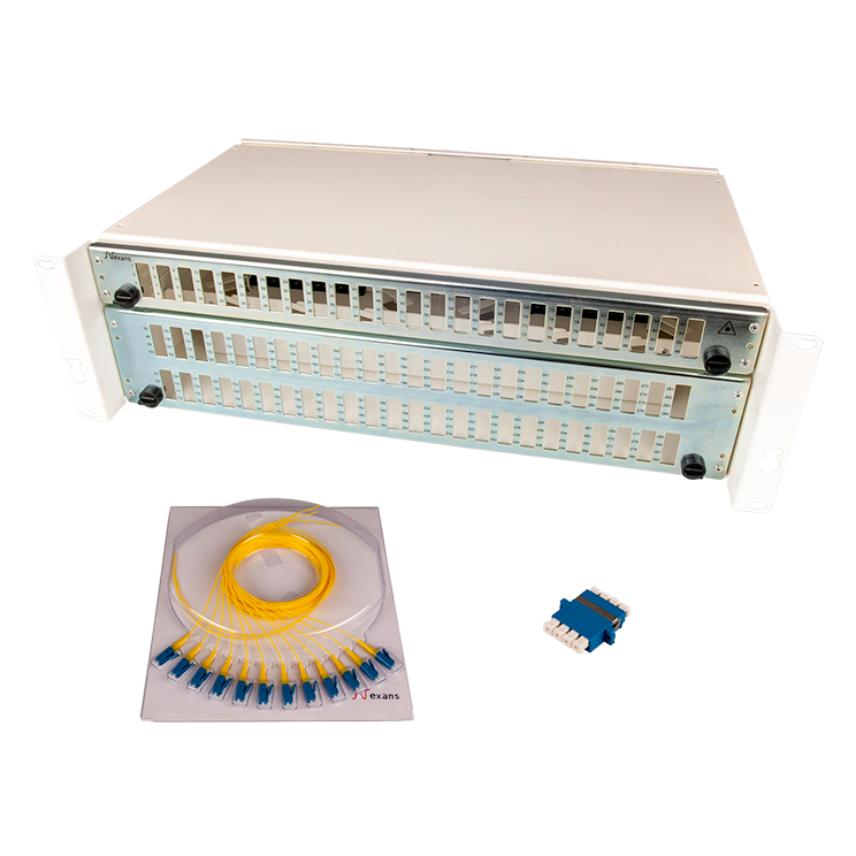19 inch Subrack 3U with installation kit 288SM LC/UPC Pigtail
