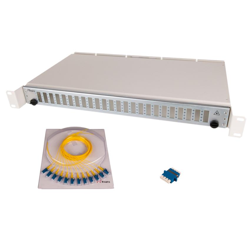 19 inch Subrack 1U with installation kit 96SM LC/UPC Pigtail