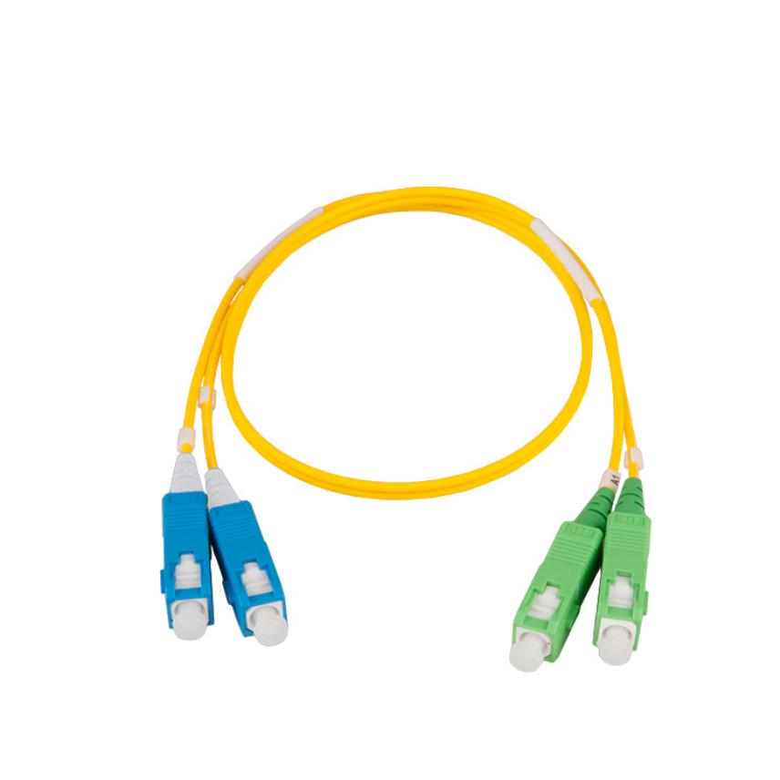 Kytkentäkaapeli-Kuitu 2SM SC/UPC-SC/APC 10m, Keltainen